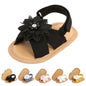 CoKate Baby Girls Sandals Ruffle Bowknot Premium Soft Sole Anti-Slip Open Toe Breathable Summer Outdoor First Walker Shoes Baby Sandals 0-3 months girls