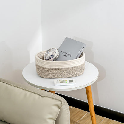 CubesLand Off White Small Storage Baskets for Shelves, Closet Organization Storage Bins Empty Gift Basket Baby Nursery Woven Baskets for Organizing, Rectangular Clothes Closet Shelves Baskets 3 Packs
