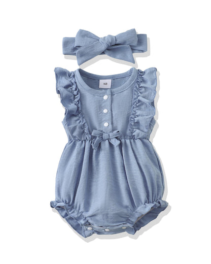 Renotemy Newborn Infant Baby Girl Clothes Rompers Summer Jumpsuits Short Sleeve Romper Infant Baby Clothes Girl