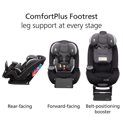 Safety 1st Grow and Go All-in-One Slim Convertible Car Seat, Rear Facing, 5-40 lbs, Forward Facing (30–65 lbs), High Back Booster Seat 40-100 pounds, Dunes Edge