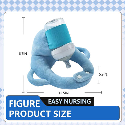 Baby Bottle Holder,Self Feeding Support Pad for Hands Free Bottle Feeding,Drying Rack Bottle (Grey)