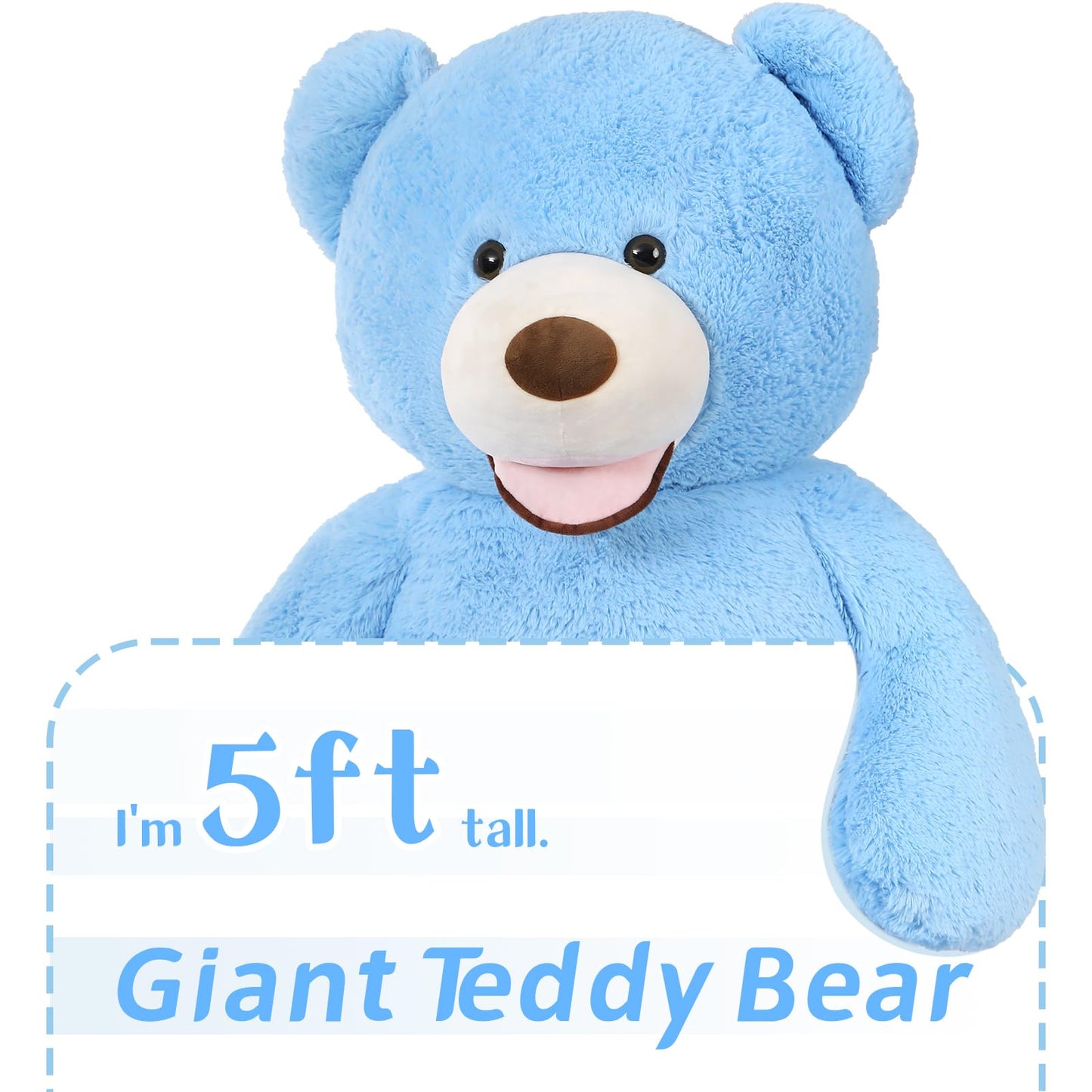 MaoGoLan Giant Teddy Bear Stuffed Animal, 10 Feet Tall, Jumbo Size Plush, Charming and Fluffy for Decorations, Celebrations, Valentine's Day