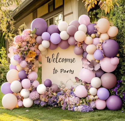 Dusty Pink Rose Balloon Garland Double Stuffed Mauve Light Pink Latex Blush Nude Beige Champagne Gold Balloon Arch Kit for Boho Birthday Baby Bridal Shower Neutral Wedding Party Decor