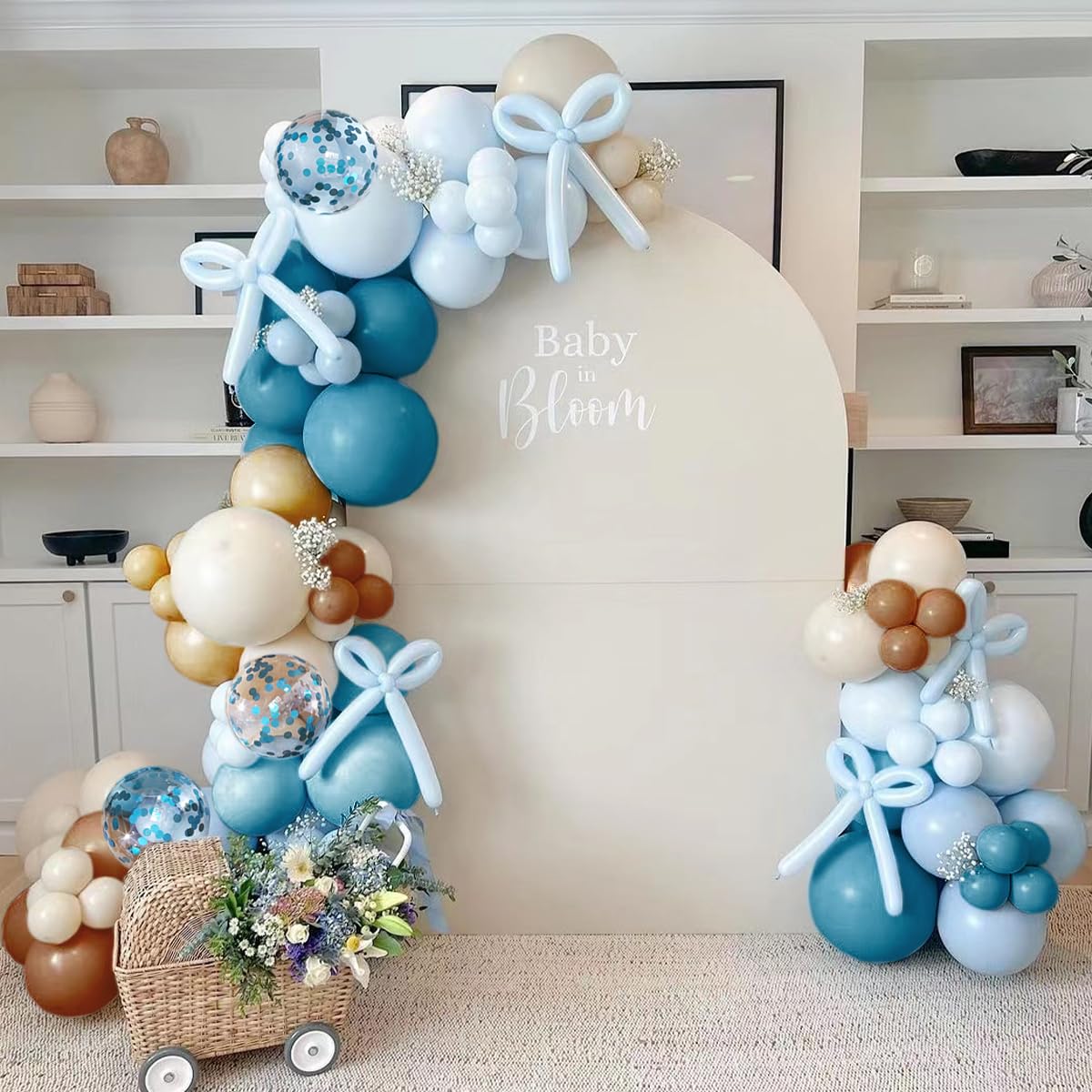 Boho Balloon Garland Arch Kit, 156Pcs Dusty Pink Pastel Brown Metallic Champagne Gold White Balloons for Wedding Baby Bridal Shower Engagement Anniversary Birthday Decorations