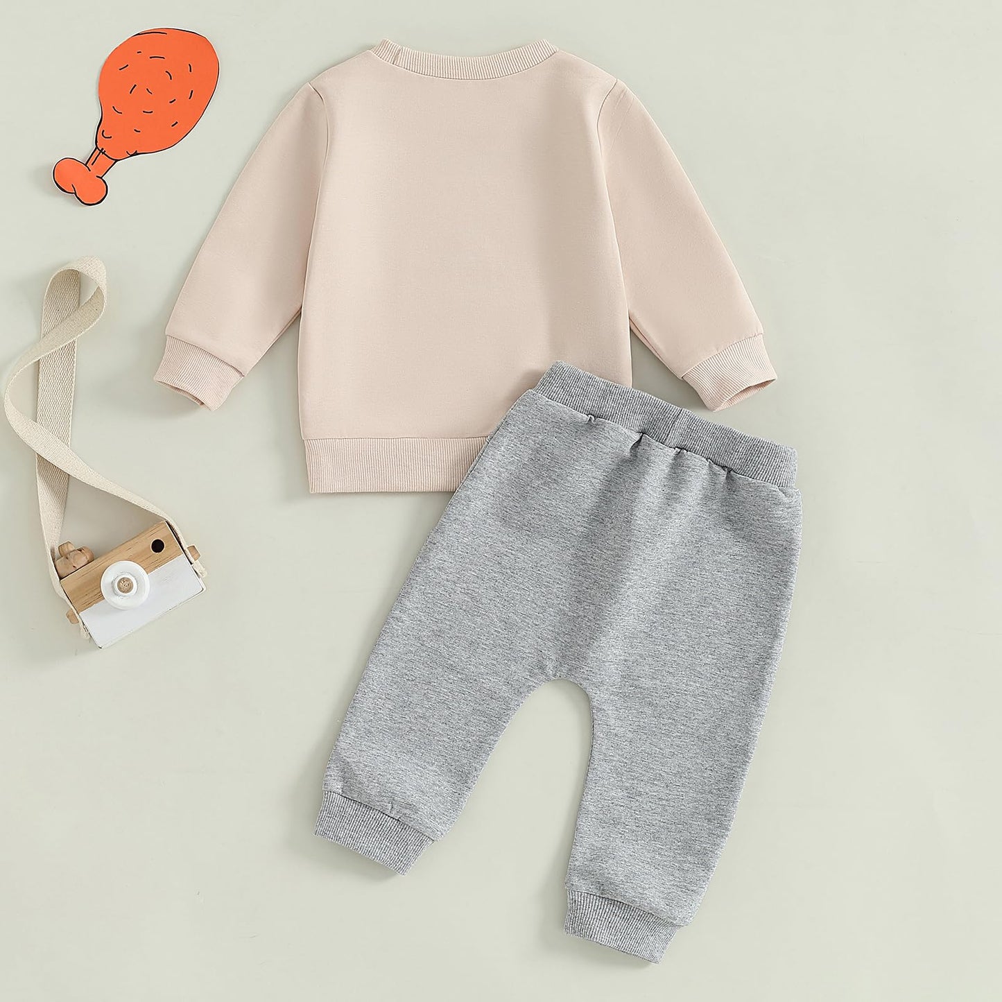 Pudcoco Toddler Baby Boys Girls Fall Clothes Farm Animal Outfit Horse Cow Chicken Sweatshirt and Jogger Pants Set