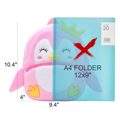 NICE CHOICE Cute Toddler Backpack Toddler Bag Plush Animal Cartoon Mini Travel Bag for Baby Girl Boy 2-6 Years(Grey Elephant)