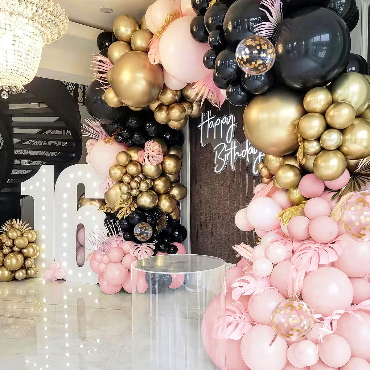 Boho Balloon Garland Arch Kit, 156Pcs Dusty Pink Pastel Brown Metallic Champagne Gold White Balloons for Wedding Baby Bridal Shower Engagement Anniversary Birthday Decorations