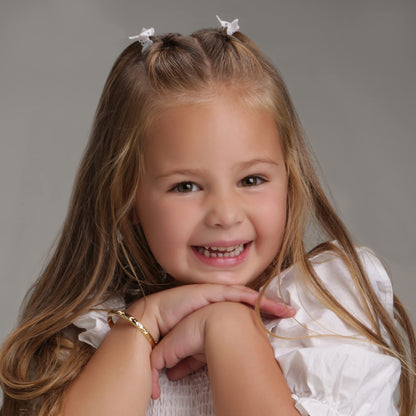 Precious Pieces 14K Gold-Plated Bangle Bracelet for Babies, Toddlers, Children, Kids, Teens and Women