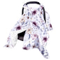 Baby Car Seat Cover, Peekaboo Opening Spring Car Seat Canopy for Baby Girls Boys, Mom Nursing Breastfeeding Covers, Blanket for Infant, Pink Watercolor Flower