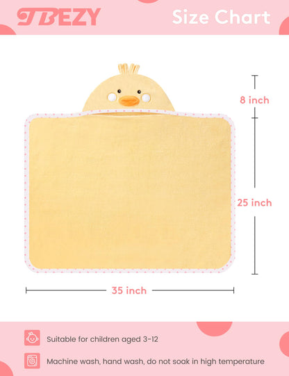 Baby Hooded Towel with Unique Animal Design Ultra Soft Thick Cotton Bath Towel for Newborn (Bunny)