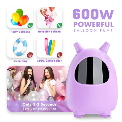 Balloon Pump Electric, SPLAKS Balloons Inflator Air Pump Portable Balloon Blower for Garland Arch, Party Decoration