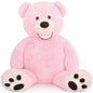MorisMos Smile Giant Teddy Bear, 51inch Large Stuffed Bears with Big Footprints, Big Stuffed Animals Cuddly Plush Gifts for Girlfriends, Boyfriend, Dark Brown