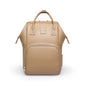 HaloVa Diaper Bag, Leather Backpack Eco-Friendly Leather Daddy Mommy Baby Bag with 24L Capacity & Multiple Pockets