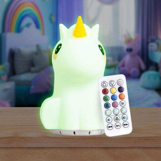 Lumipets Bear, Kids Night Light, Play Music, Silicone Nursery Light for Baby and Toddler, Squishy Night Light for Kids Room, Animal Night Lights for Girls and Boys, Kawaii Lamp, for Bedroom