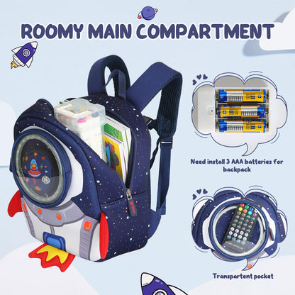 yisibo Rocket Toddler Backpack with Leash,3-6 Years Anti-lost Kids Backpack,Children Backpack for boys girls