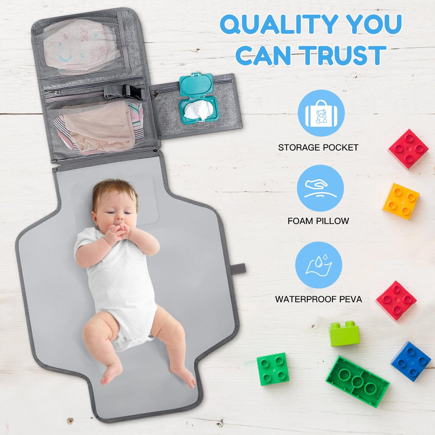 Baby Gift Set for Newborn, New Baby Boy Gift Basket, Newborn Essentials Hat Onesie Bear Toys Keepsake Blanket Infant Diaper Changing Pad Bibs, Baby Shower Gifts for Boys