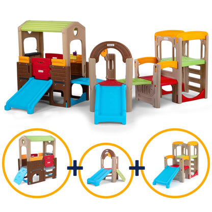 Simplay3 Young Explorers Modular Play System – Kids Activity Outdoor Playset for Children Age 18 mos - 6yrs – Toddler Playground Slide, Climb and Playhouse