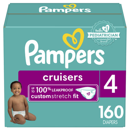 Pampers Cruisers Diapers - Size 3, 84 Count, Disposable Active Baby Diapers with Custom Stretch