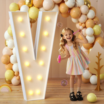 imprsv Marquee Light Up Letters, 3FT Mosaic Letters with Light for Baby Shower Graduation Party Decor, Large A for Engagement Wedding Party Decorations (Need to Assemble)