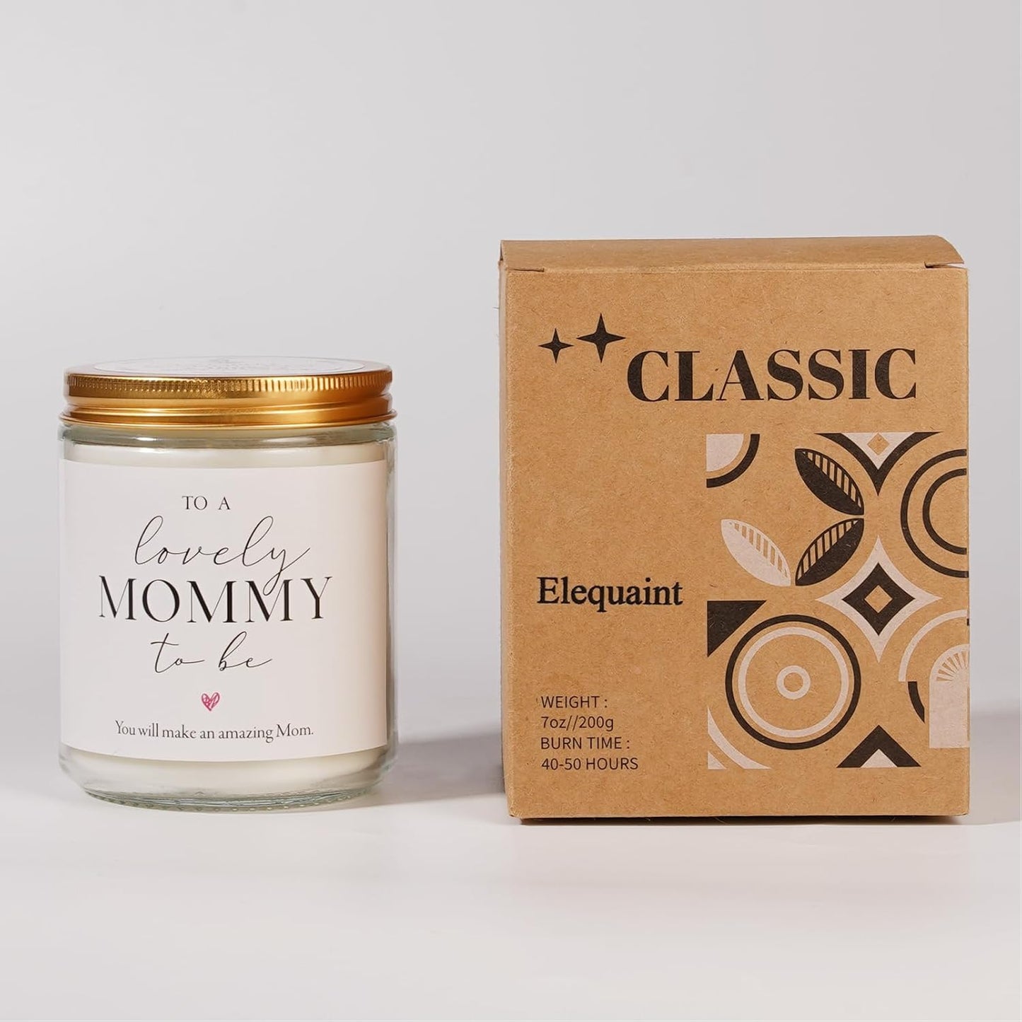 First Mothers Day Gifts, Mom to Be Gift, Pregnancy Gifts for Expecting Moms - Lavender Scented Candle, Lovely New Mom Gift, Best Present for Expectant Moms