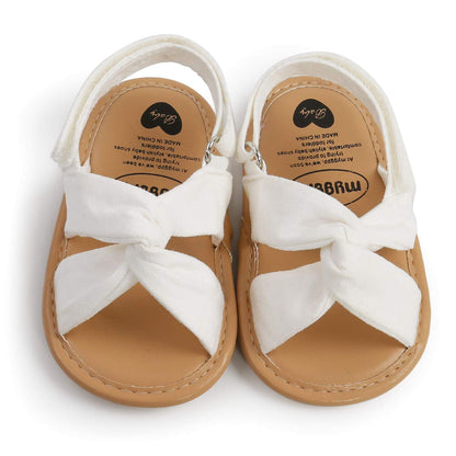 Baby Girl Sandals Summer Crib Shoes Bowknot Soft Sole Infant Girls Princess Dress Flats First Walker Shoes