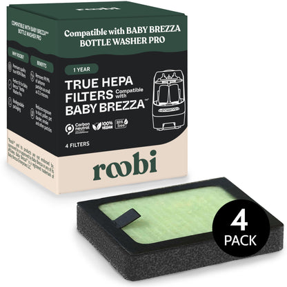 Roobi Detergent Tablets Compatible with Baby Brezza Bottle Washer Pro. Removes Milk Residue & Odor, Hypoallergenic Carbon Neutral Formula. 120 Count.