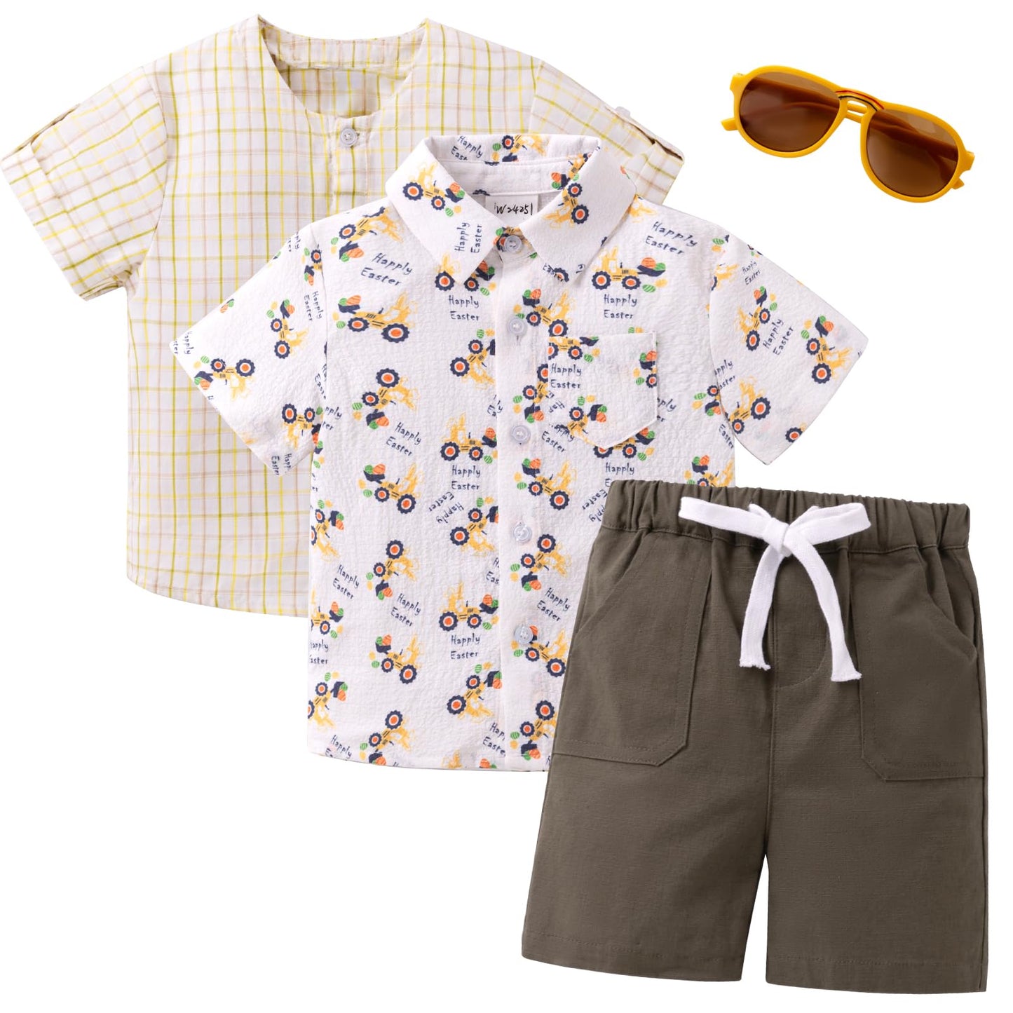 Booulfi Baby Boy Toddler Summer Clothes Wedding Birthday Outfits Suit for Boys T-Shirt and Shorts Set