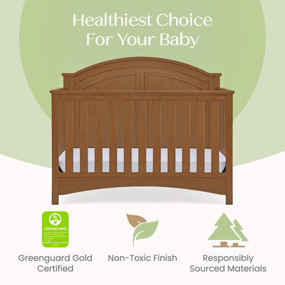 Delta Children Perry 6-in-1 Convertible Crib - Greenguard Gold Certified, Bianca White