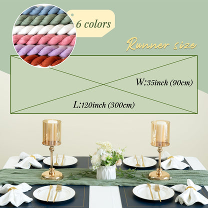 Light Pink Cheesecloth Table Runner 10ft Boho Rustic Gauze Cheese Cloth Spring Decor for Wedding Party Bridal Baby Shower Birthday Table Decorations