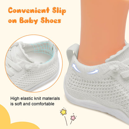 JIASUQI Baby Shoes for Toddler Boys Girls Sneakers Slip on Walking Shoes for Babies