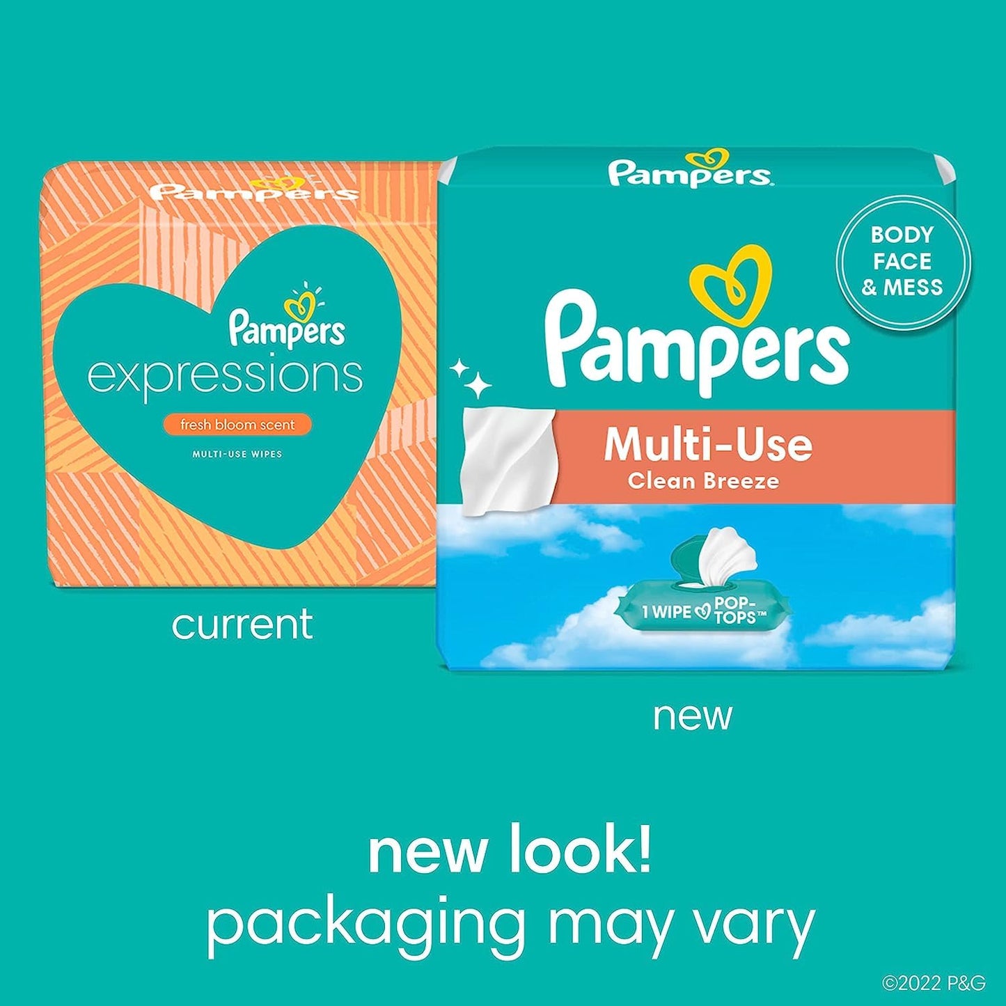 Pampers Baby Wipes Multi-Use Fragrance Free 9X Pop-Top Packs 504 Count