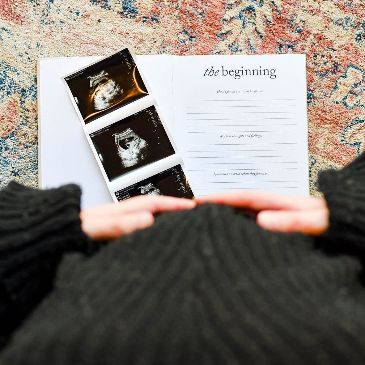 Pregnancy Prayer Journal - Christian Pregnancy Journal For Milestones - Linen-Bound Baby Book Keepsake - Gifts For Expecting Moms (Grey, 110 Pages)