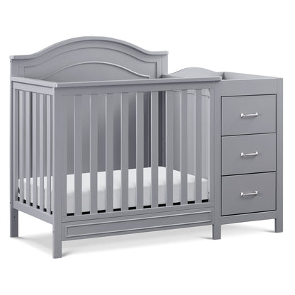 DaVinci Charlie 4-in-1 Convertible Mini Crib and Changer Combo in White, Greenguard Gold Certified