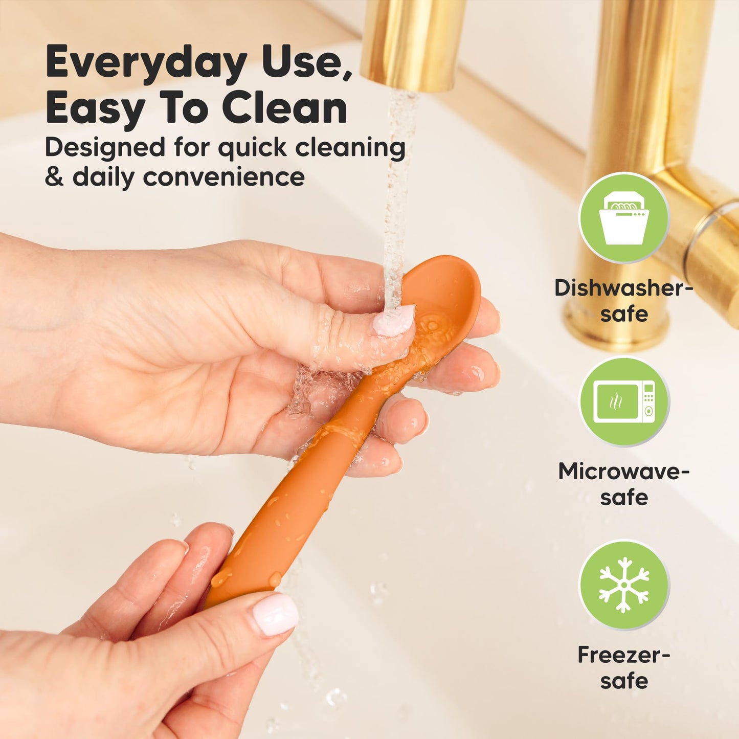 KeaBabies Silicone Baby Spoons, Self Feeding 6-12 months - 3-Pack Baby Weaning Eating Utensils, Toddler First Food Training Spoon, Infant, Kids Feeding Supplies Essential Set, Dishwasher-safe (Slate)