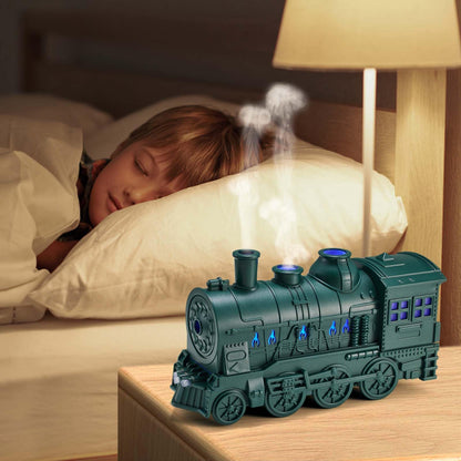 Humidifiers for Bedroom, Cool Quiet Steam Train Looking Mist Air Humidifier Diffuser for Home Baby Nursery & Plants and Auto Shut-off & No Remote Included. (Black)