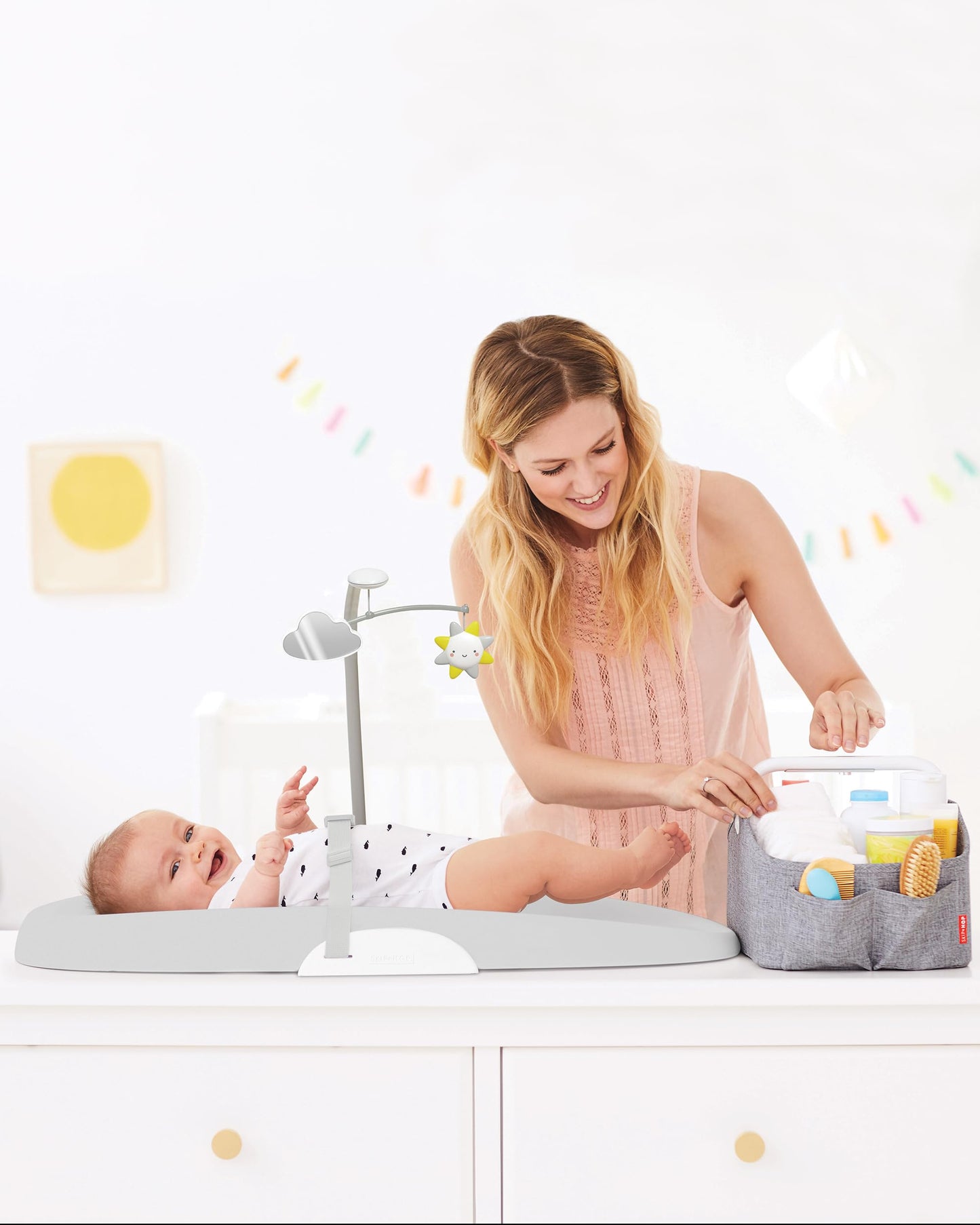 Skip Hop Baby Changing Pad Nursery Style Wipe-Clean Contoured with Cushioned Foam Oat