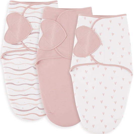 Susurration Swaddles for Newborns, 100% Cotton Baby Swaddle Sleep Sack, with Adjustable Velcro, Breathable and Durable Unisex Swaddle Sleep Sack, 3 Pack