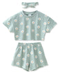 WESIDOM Toddler Girl Clothes Baby Girls Outfits 6M-5T Summer Floral Print Shirt+Shorts+Headband 3pcs Baby Clothing