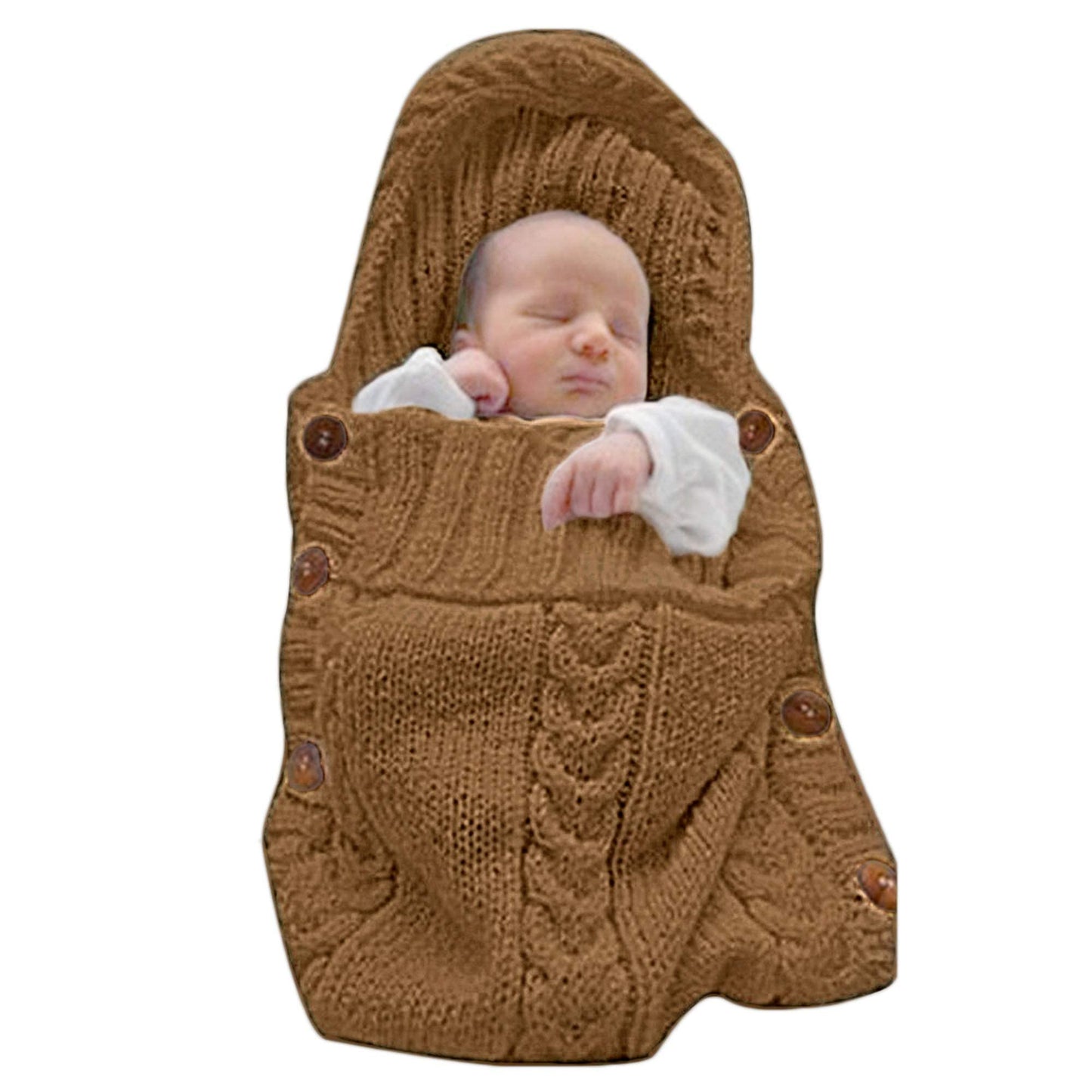 XMWEALTHY Newborn Baby Wrap Swaddle Blanket Knit Sleeping Bag Receiving Blankets Stroller Wrap for Baby(Dark Gray) (0-6 Month)