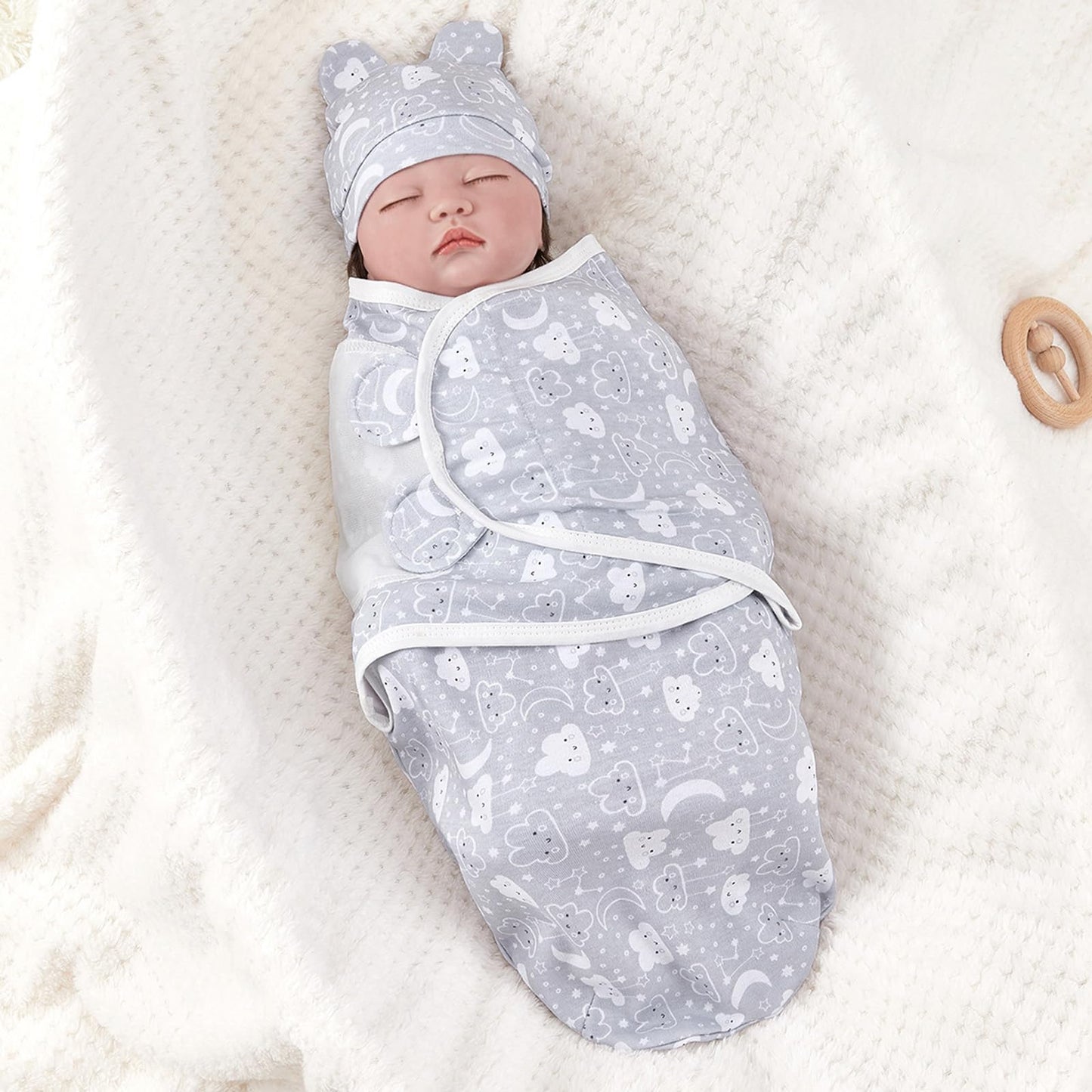 3-Pack Organic Baby Swaddle Sleep Sacks - Newborn Swaddle Sack - Baby Sleep Sack - Baby Swaddle Blanket Wrap…
