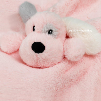 Bear Security Blanket Soft Baby Lovey Fluffy Blanket Unisex Lovie Snuggle Toy Baby Bear Stuffed Gift for Newborn, Boys and Girls, 13.5 Inch