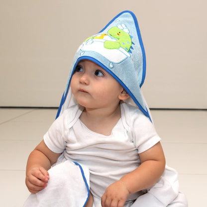 Baby Hooded Towel and Washcloth Set for Infants, Boys and Girls 6-12 Months (Mommy's Mermaid)