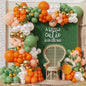 Baby in Bloom - Kit de arco de globos de 139 piezas, guirnalda de globos color verde salvia pastel y rosa para decoración de fiesta de cumpleaños de baby shower