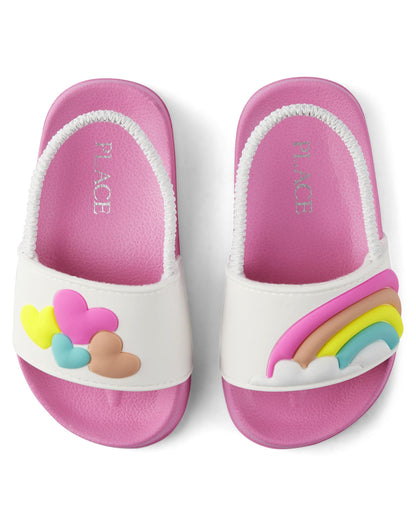 The Children's Place Girl's Baby Toddler Everyday Slide Sandals with Backstrap