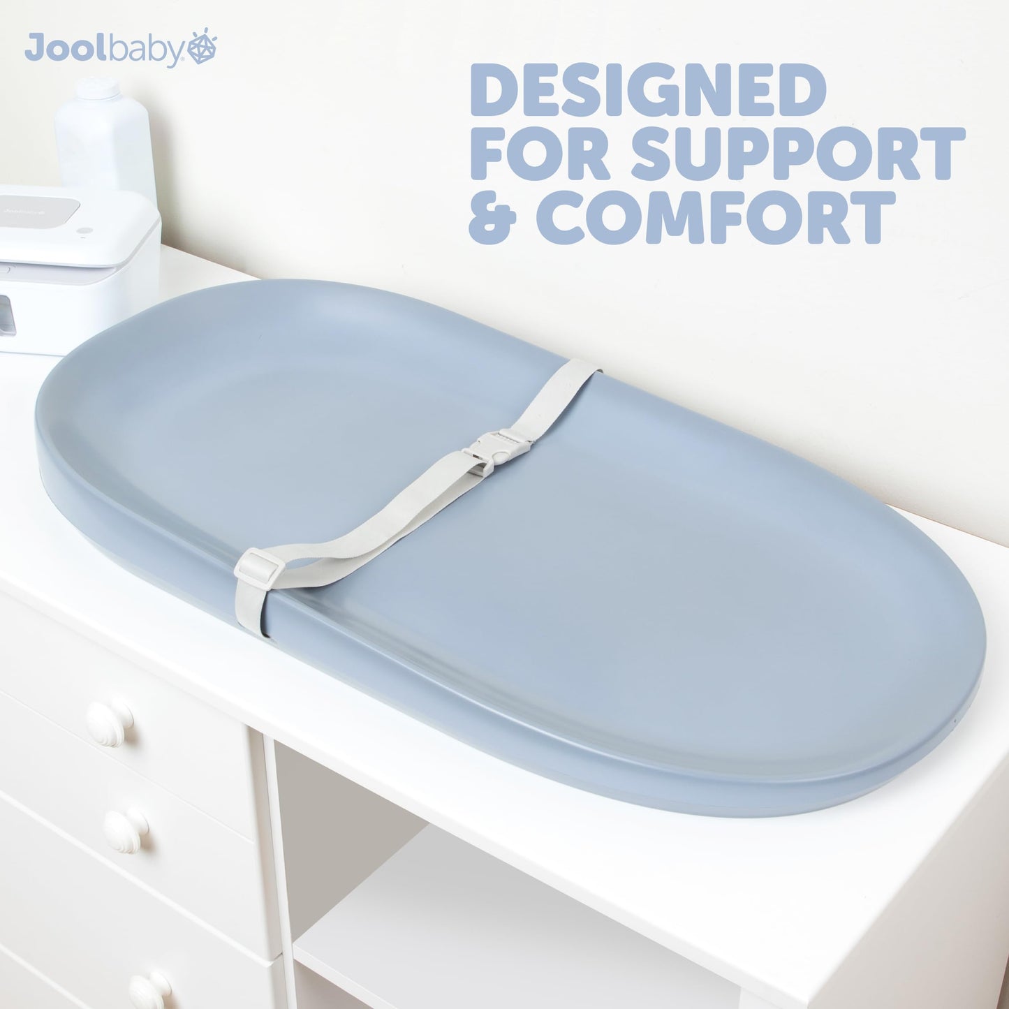 Jool Baby Waterproof Baby Changing Pad - Easy to Clean, Lightweight & Portable - Large Foam Cushion for Comfort (Sage)