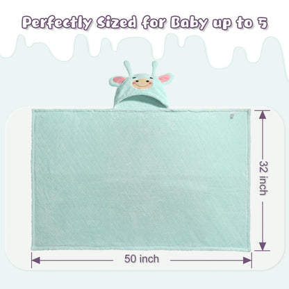 Hooded Baby Towels Boy for 0-6 Years, 50"x 32" Extra Large Toddler Bath Towels with Hood for Boys & Girls, 2-Pack Absorbent Thick Soft Gift for Kids Yellow Lion & Orange Monkey