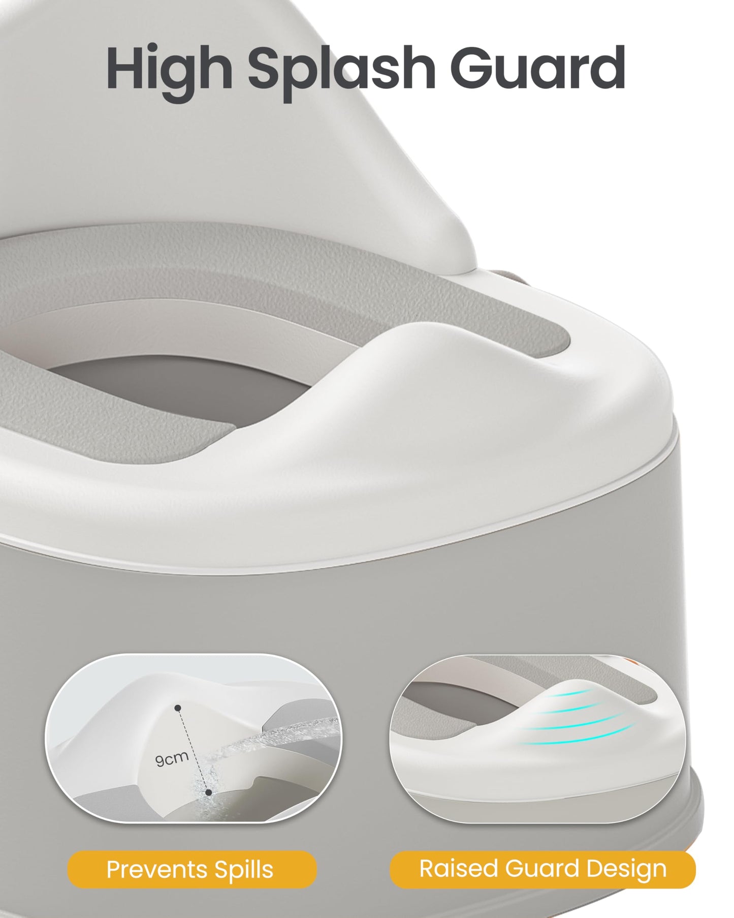 3-in-1 Toddler Potty Training Toilet for Boys and Girls Multi-use Baby Potty Chair for Toddlers 1-3 Training Potty Seat Toddler Toilet Baby Potty Training Seat with Step Stool (Orange)