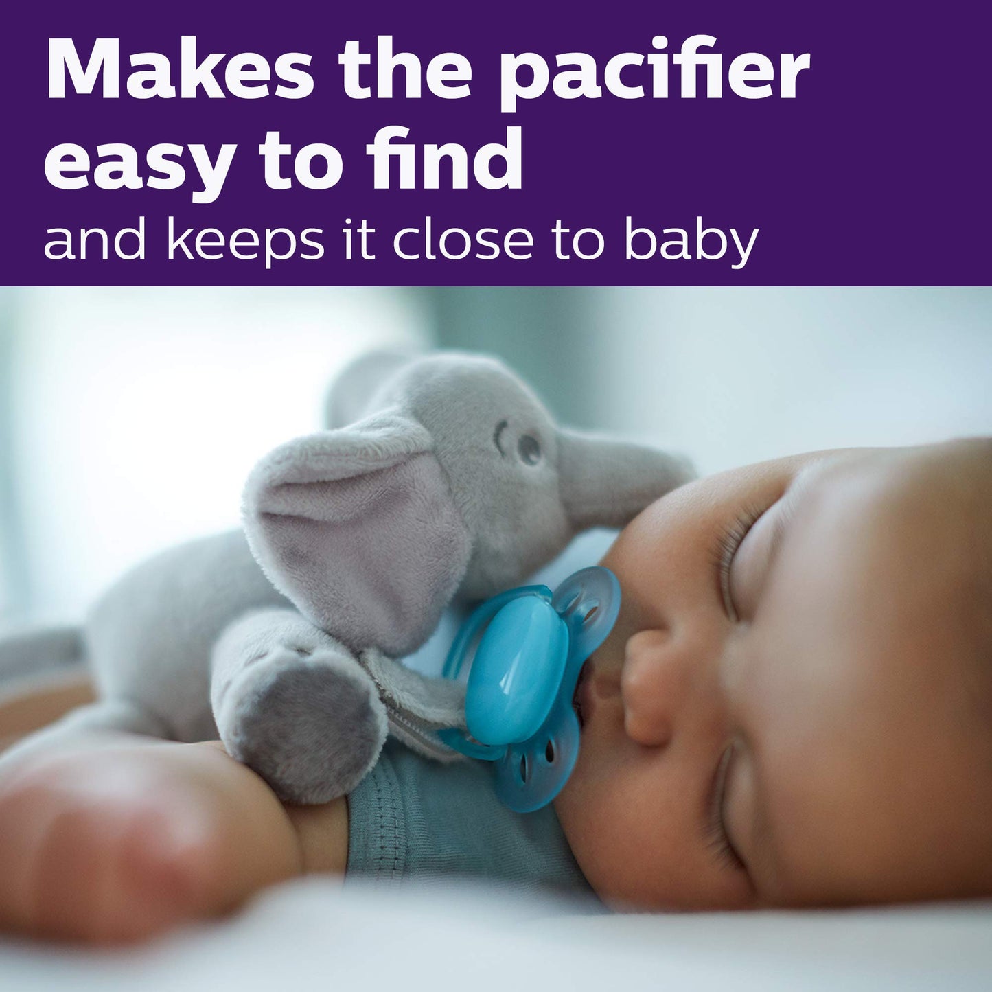 Philips AVENT Soothie Snuggle Pacifier Holder with Detachable Pacifier, 0m+, Giraffe, SCF347/01-1 Count (Pack of 1)