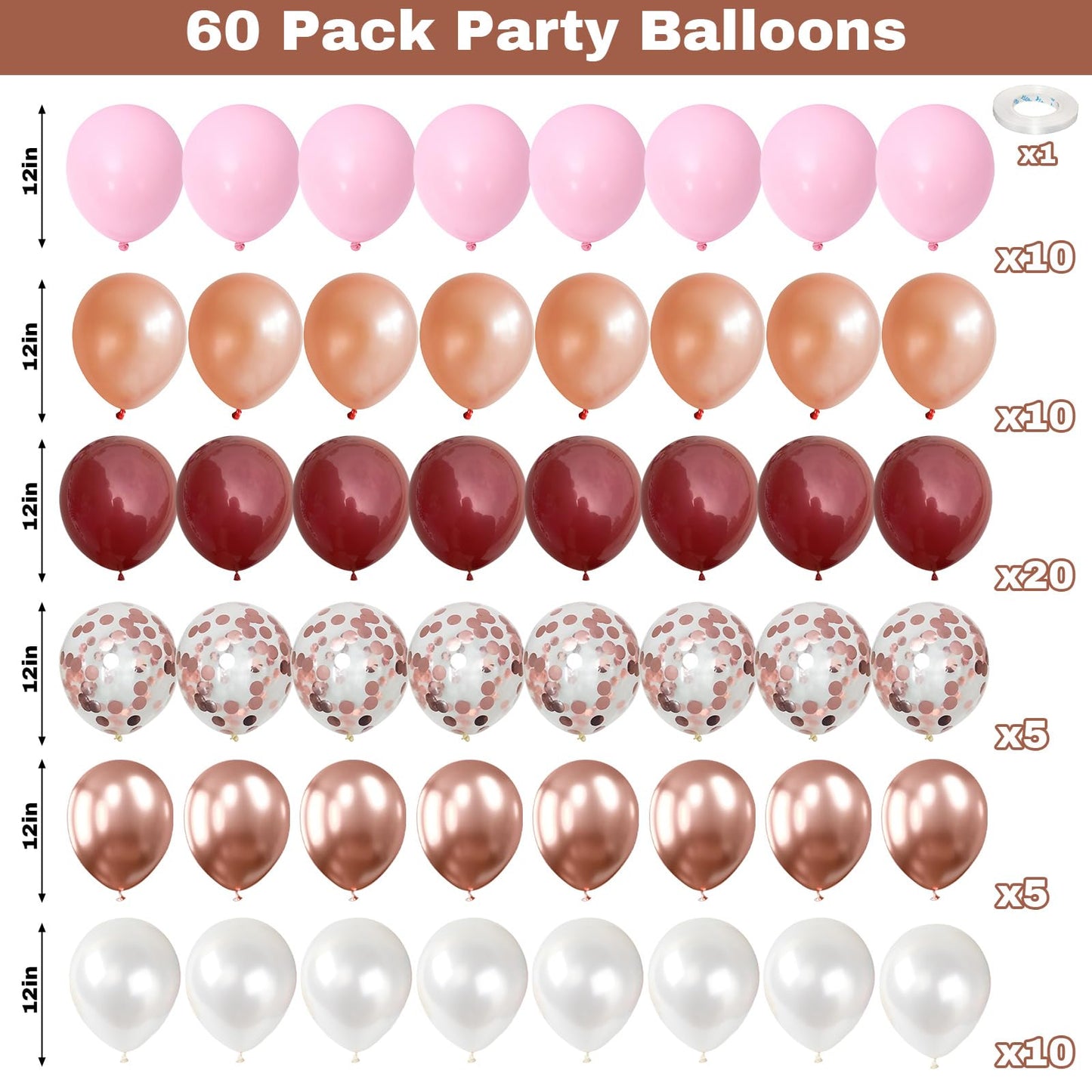 White Sand Gold Balloons Set, 12 Inch Double Stuffed Blush Beige Boho Party Balloons with Metallic Chrome Gold Neutral Cream Nude Latex Balloon for Birthday Baby Bridal Shower Wedding Party Decoration