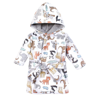 Hudson Baby Unisex Baby Mink with Faux Fur Lining Pool and Beach Robe Cover-ups
